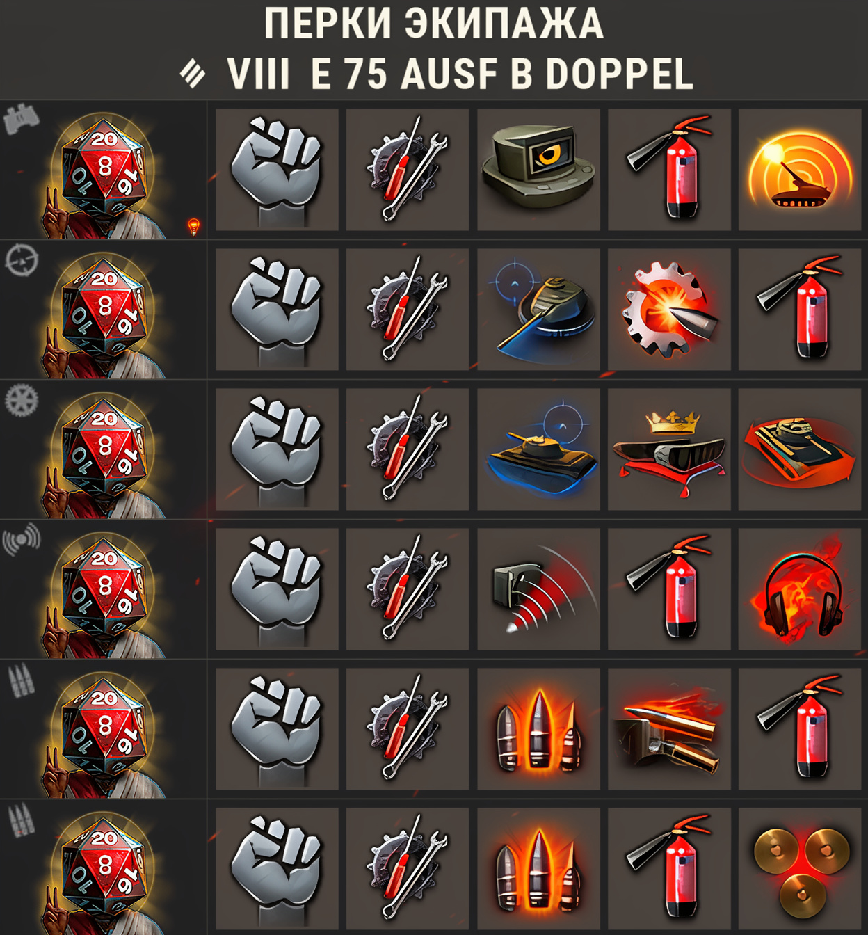 Перки для экипажа E75 Ausf B Doppel